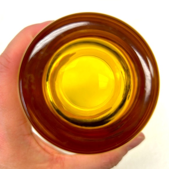 Vintage 1970’s set of 3 Libbey Amber Accent Steiner Pilsner glasses - Picture 4 of 6